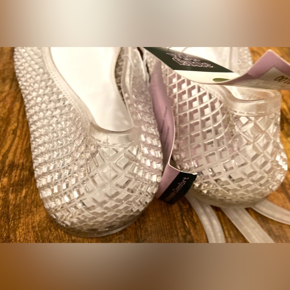 Women's Isabella Jelly Flats - Wild Fable Clear Size 11 new - Picture 4 of 6